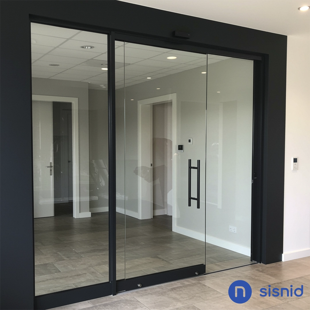 porta de vidro para comércios